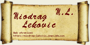 Miodrag Leković vizit kartica